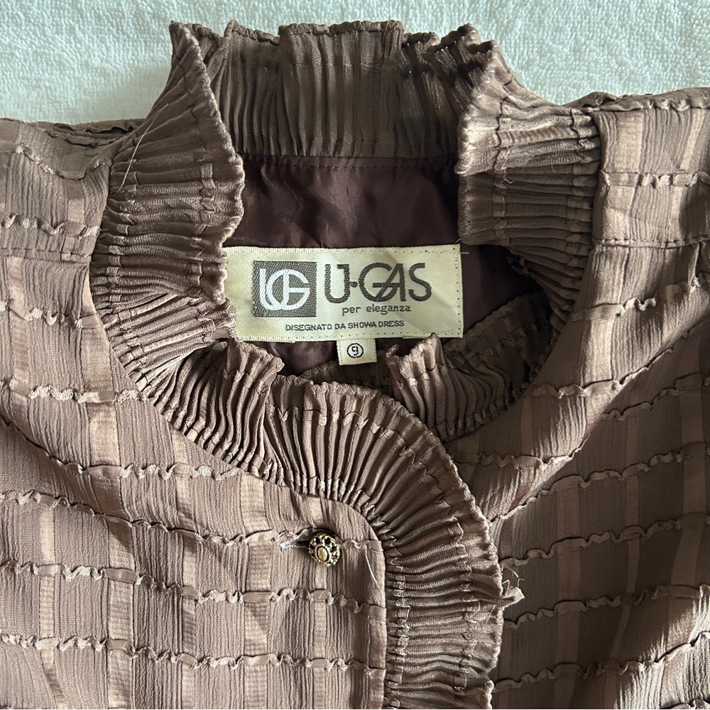 Vintage Plaid Golden Double Layer MIDI Dress - Picture 10 of 10